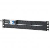 Intellinet 19" 2U PDU 15-way UK, With 2P air breaker, Rackmount, Power Distribution Unit, UK 3-pin outlets, 3m power cord, output image