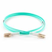 GroupGear 5m Duplex Fibre Optic Multi-Mode Cable OM4 50/125 Micron LC to LC - Aqua image
