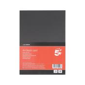 5 Star A4 Black Card x10 Cards 120 Cards in Total Pack of 12 FS680046