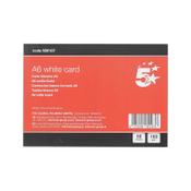 5 Star A6 White Card 160gsm Pack of 50 FS680187