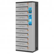 Manhattan Kiosk Laptop Charging Cabinet USB-C 65W 11-bay (individual compartment - PIN locked), Suitable for USB-C laptops (to 17.3"), iPads, MacBooks, Chromebooks, other USB-C devices, Bays 448x328x120mm, USB-C charging cables included,Cabinet, UK &amp; EU