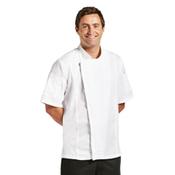 Chef Works Springfield Short Sleeve White Zip Chefs Jacket - Size L image