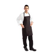 Chef Works Two Patch Pocket Bib Apron Black image