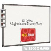 Bi-Office Magnetic Whiteboard 1200x900mm Aluminium Finish MB1406186