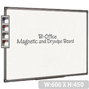 Bi-Office Magnetic Whiteboard 600x450mm Aluminium Finish MB0406186 image