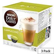 Nescafe Classic Cappuccino for Dolce Gusto Machine Capsules - Makes 24 Drinks Rich and Bold Aromas of an Intense Espresso the Smooth Taste and Frothy Texture of Whole Milk image