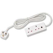 CED 4-Way Extension Lead 13amp 3 Metres Neon White CEDTS2513M image