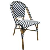 Bolero Parisian Style Rattan Side Chair Black (Pack of 2) image