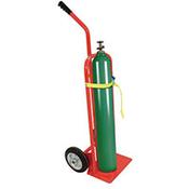 Cylinder Truck Lightweight Handle Fixed Red Capacity 135kg With Rubber Wheels 309050 image