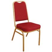 Bolero Square Back Banquet Chairs Red &amp; Gold (Pack of 4)