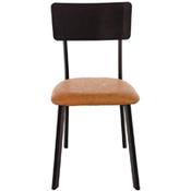 Bolero Metal &amp; PU Side Chair Vintage Camel (Pack 4) image