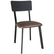 Bolero Metal &amp; PU Side Chairs Vintage Mocha (Pack 4) image