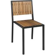 Bolero Steel &amp; Acacia Side Chairs (Pack of 4) image