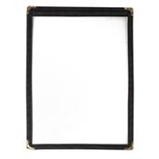 Olympia American Style Menu Holder Two Card Black A5