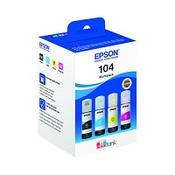 Epson 104 EcoTank Ink Multipack - Cyan, Magenta, Yellow, Black, High-Capacity Refill Bottles C13T00P640 image