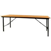 Folding Trestle Table With Beech Top Black Frame &amp; Collapsible Legs - This Table Maintains A Fully Welded Construction For Sturdy Durability When In Use. Dimensions: L1200 x W750 x H730mm. Ideal For Catering Events, Schools, Colleges &amp; More.