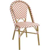 Bolero Parisian Style Rattan Side Chairs Coral (Pack of 2) image