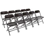 Bolero PP Folding Chairs Black (Pack of 10) image