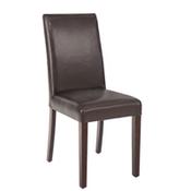 Bolero Faux Leather Dining Chairs Dark Brown (Pack of 2) image