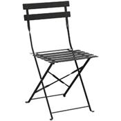 Bolero Black Pavement Style Steel Chairs (Pack of 2) image