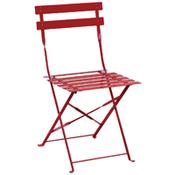 Bolero Red Pavement Style Steel Chairs (Pack of 2) image