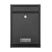 Burg Wachter Style MB27 Black Galvanized Steel Post Box H310 xW215xD70mm image