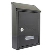 Burg Wachter  Avon MB09 Black Galvanized Steel Post Box H304 xW214xD70mm image