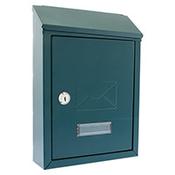Burg Wachter  Avon MB09 Green Galvanized Steel Post Box H304 xW214xD70mm image