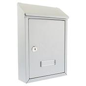 Burg Wachter  Avon MB09 Silver Galvanized Steel Post Box H304 xW214xD70mm image