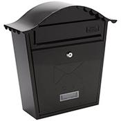 Burg Wachter  MB01 Black Classic Wall Mounted Galvanised Steel Lockable Weather Resistant Post Box H370 xW363xD134mm image