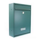 Burg Wachter  Trent MB19 Green Galvanized Steel Post Box H341 xW261xD93mm image