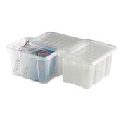 Topstore 24 Ltr Clear Storage Boxes Pack Of 1 Transparent Plastic Containers