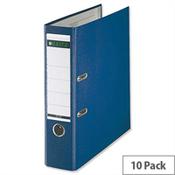 Leitz 180 Polypropylene A4 80mm Blue Lever Arch File Pack of 10 image