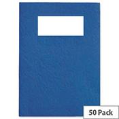 GBC Binding Covers Leatherboard Window 250gsm A4 Blue 46735E Pack 25x2 image