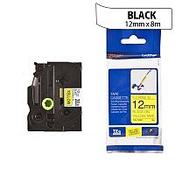 Brother TZ631 P-touch TZ Label Tape, 12mm x 8m, Black on Yellow - High-Visibility Label Tape for Safety and Warnings image