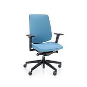 LightUp Modern Design Ergonomic Office Chair With Adjustable Arms Light Blue image