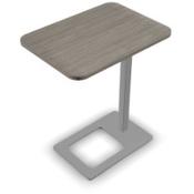 Mobi Laptop Stand 400x500x620mm Metallic Frame &amp; Walnut Stained Grey Top