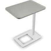 Mobi Laptop Stand 400x500x620mm White Frame &amp; Pearl Grey Melamine Top