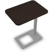 Mobi Laptop Stand 400x500x620mm Metallic Frame &amp; Ash Stained Dark Brown Top image
