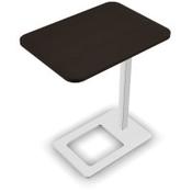 Mobi Laptop Stand 400x500x620mm White Frame &amp; Ash Stained Dark Brown Top