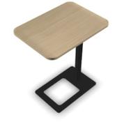 Mobi Laptop Stand 400x500x620mm Black Frame &amp; Whitened Oak Melamine Top