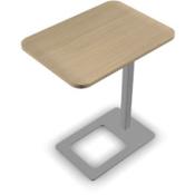 Mobi Laptop Stand 400x500x620mm Metallic Frame &amp; Whitened Oak Melamine Top