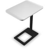 Mobi Laptop Stand 400x500x620mm Black Frame &amp; White Melamine Top