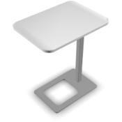 Mobi Laptop Stand 400x500x620mm Metallic Frame &amp; White Melamine Top