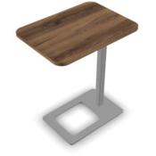 Mobi Laptop Stand 400x500x620mm Metallic Frame &amp; Walnut Veneer Top