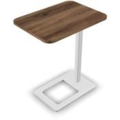 Mobi Laptop Stand 400x500x620mm White Frame &amp; Walnut Veneer Top