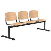 OI Series 3-Seater Bench Wooden Seat Beech