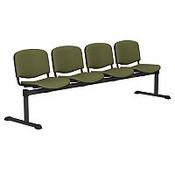 OI Series 4-Seater Bench With Vinyl Upholstered Seat Olive Green L052 image