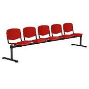 OI Series 5-Seater Bench Plastic Seat Red image