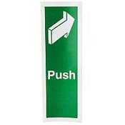 Safety Sign Push 150x50mm Self-Adhesive image